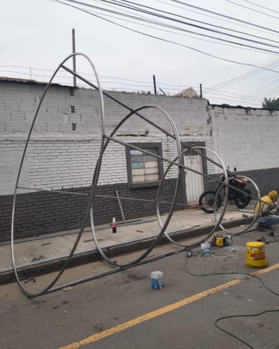 Estructura circular metálica fabricada a medida